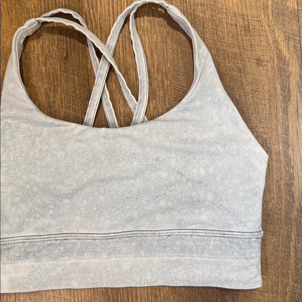 Lululemon Women’s Energy Bra City Grit White Blue Fog Size 6 - Picture 4 of 13